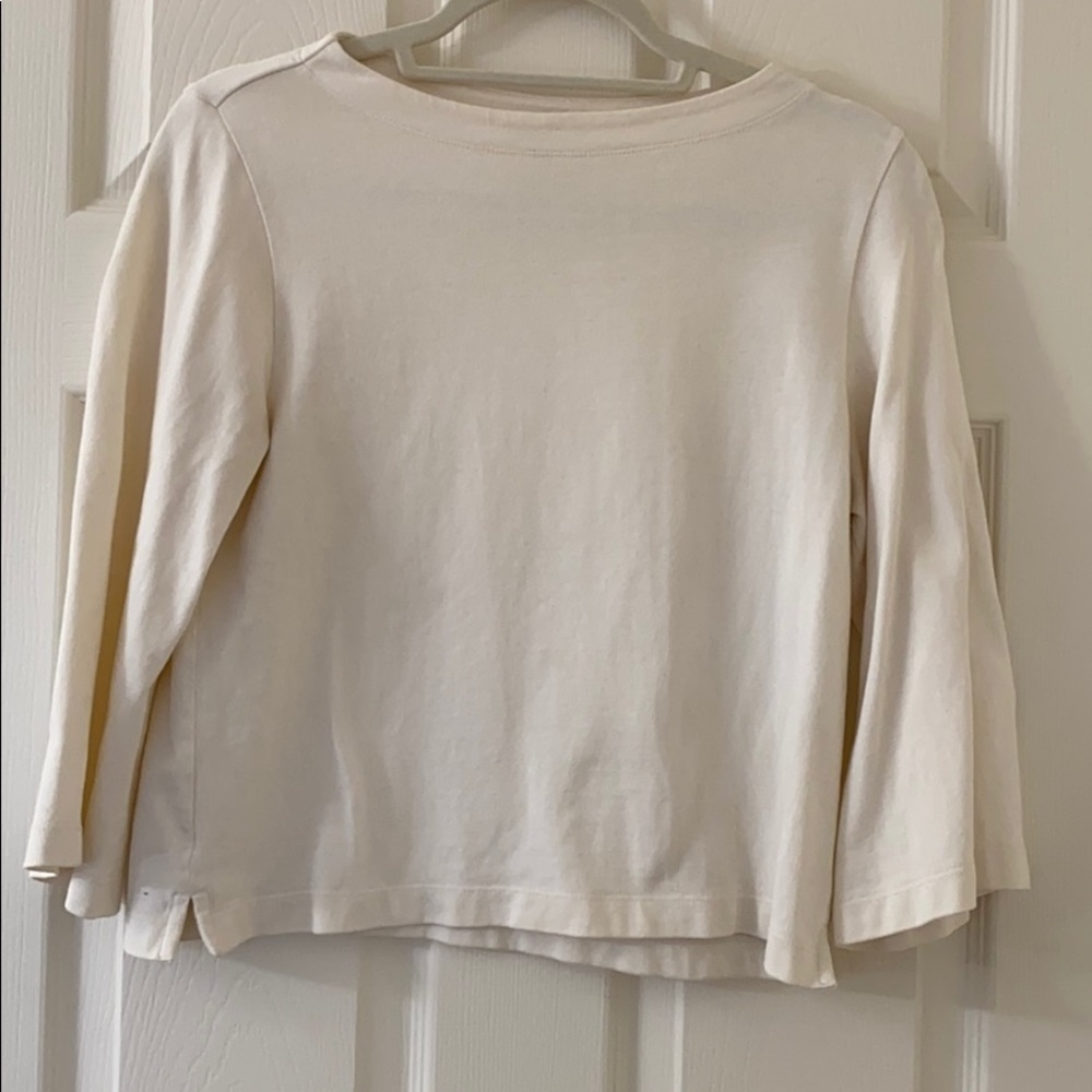 Uniqlo boat neck long sleeve blouse